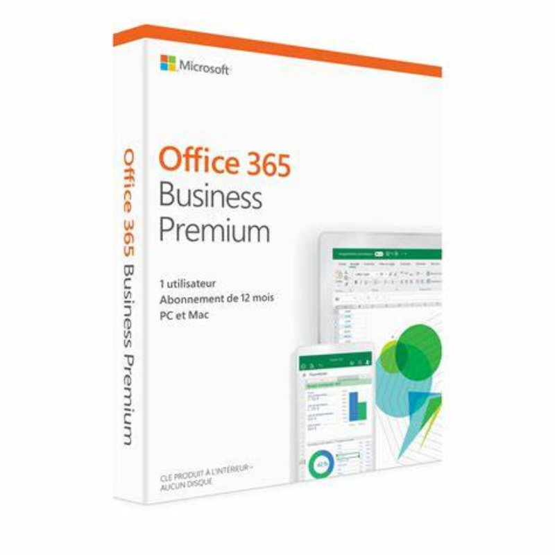 Abonnement logiciel Microsoft 365 Business Premium 12 Mois